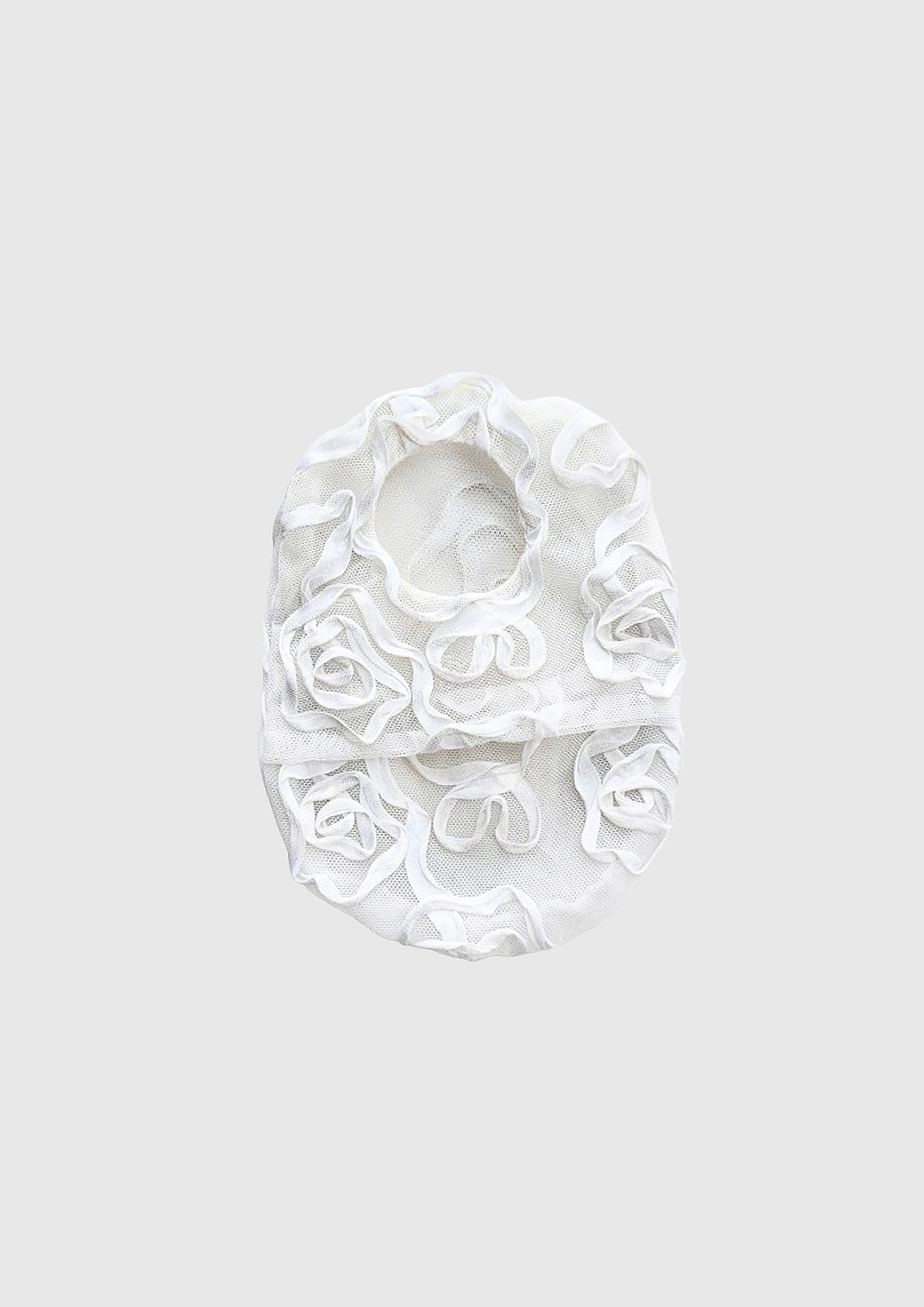 White floral lace ostomy bag cover (PRE-ORDER)