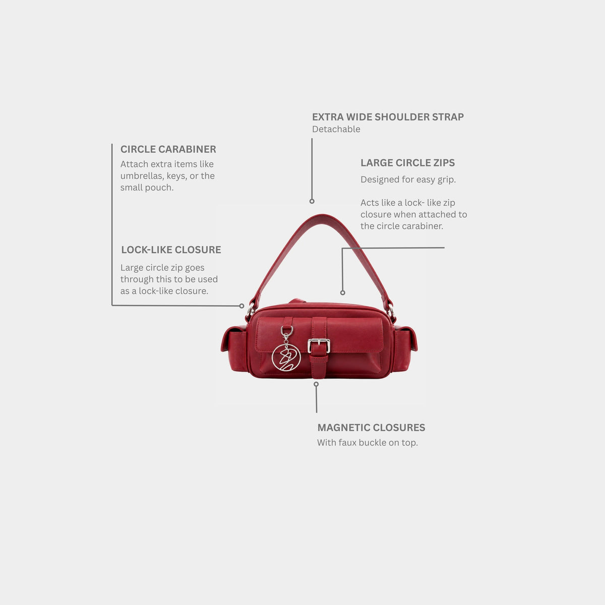 Adison bag in Red - Essential bag (Pre Order)