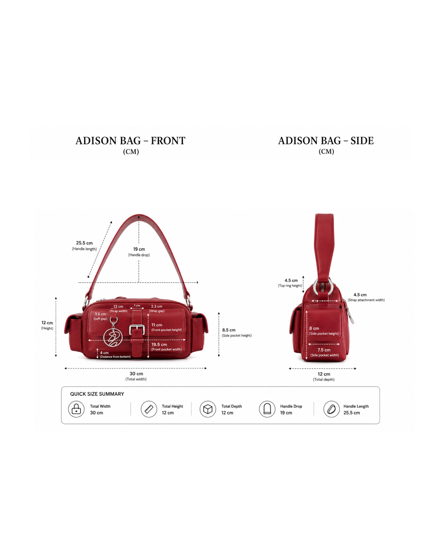 Adison bag in Red - Essential bag (Pre Order)