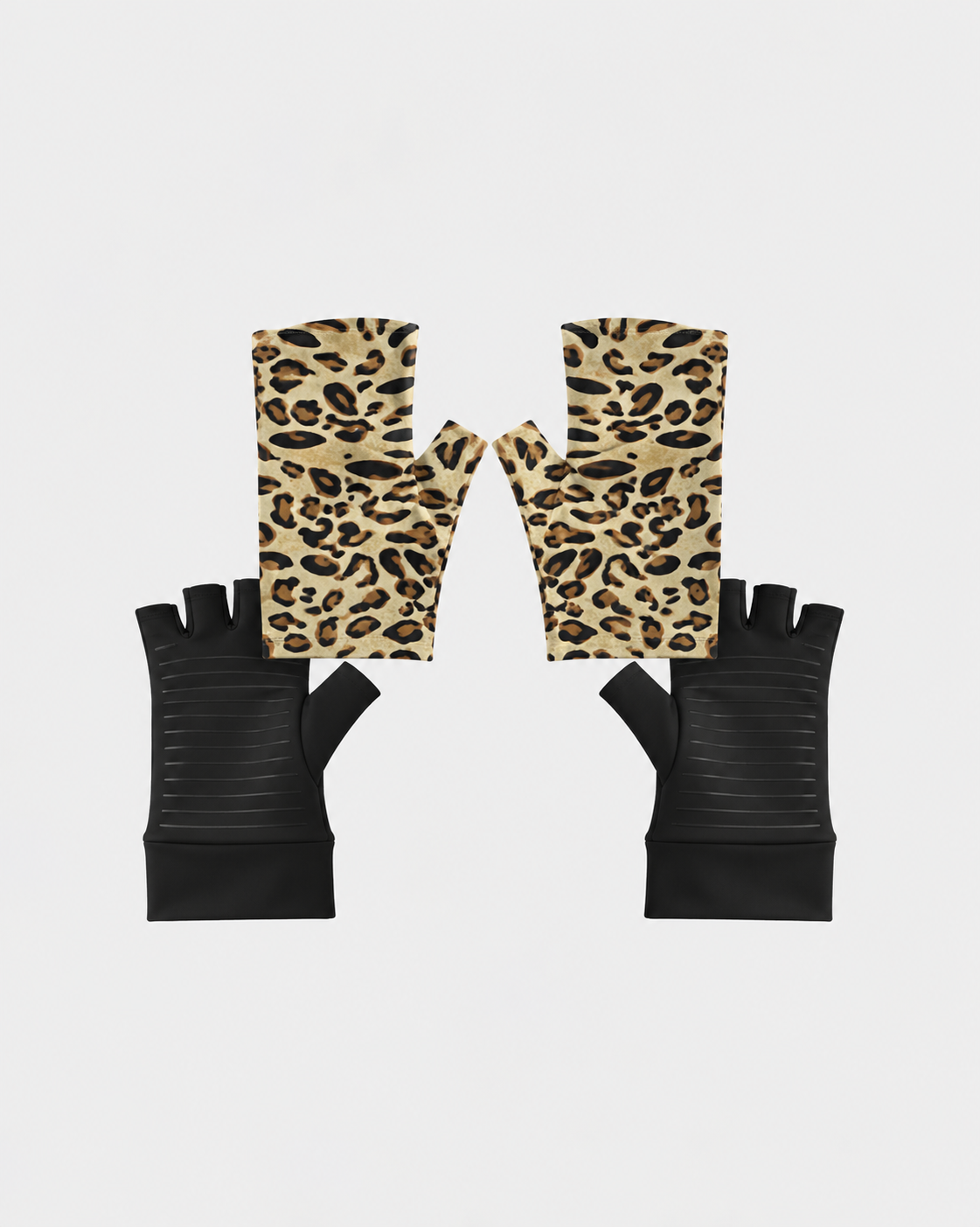 Leopard print compression glove + cover set
