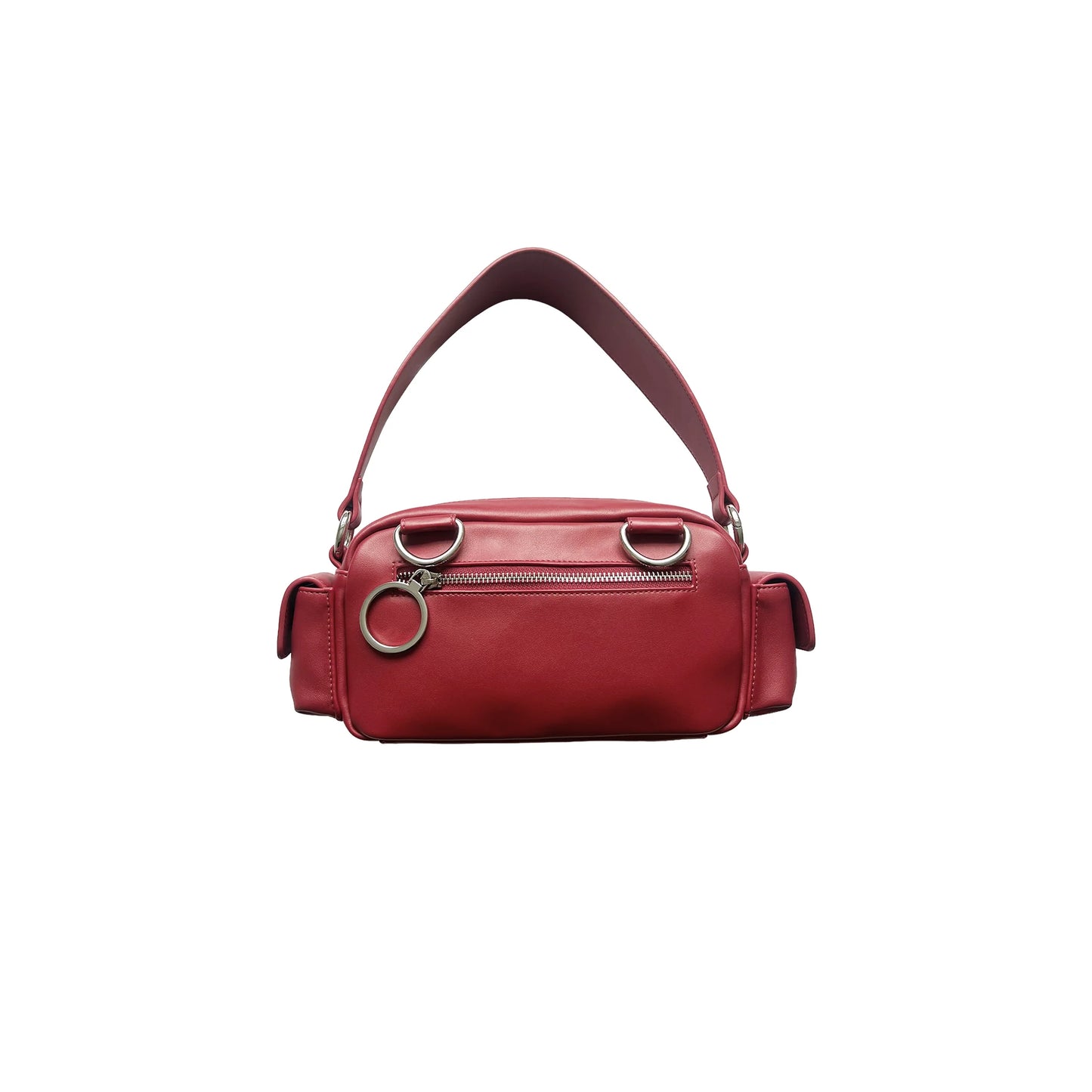 Back view of the Adison Essential accessible shoulder bag showing metal attachment loops without straps