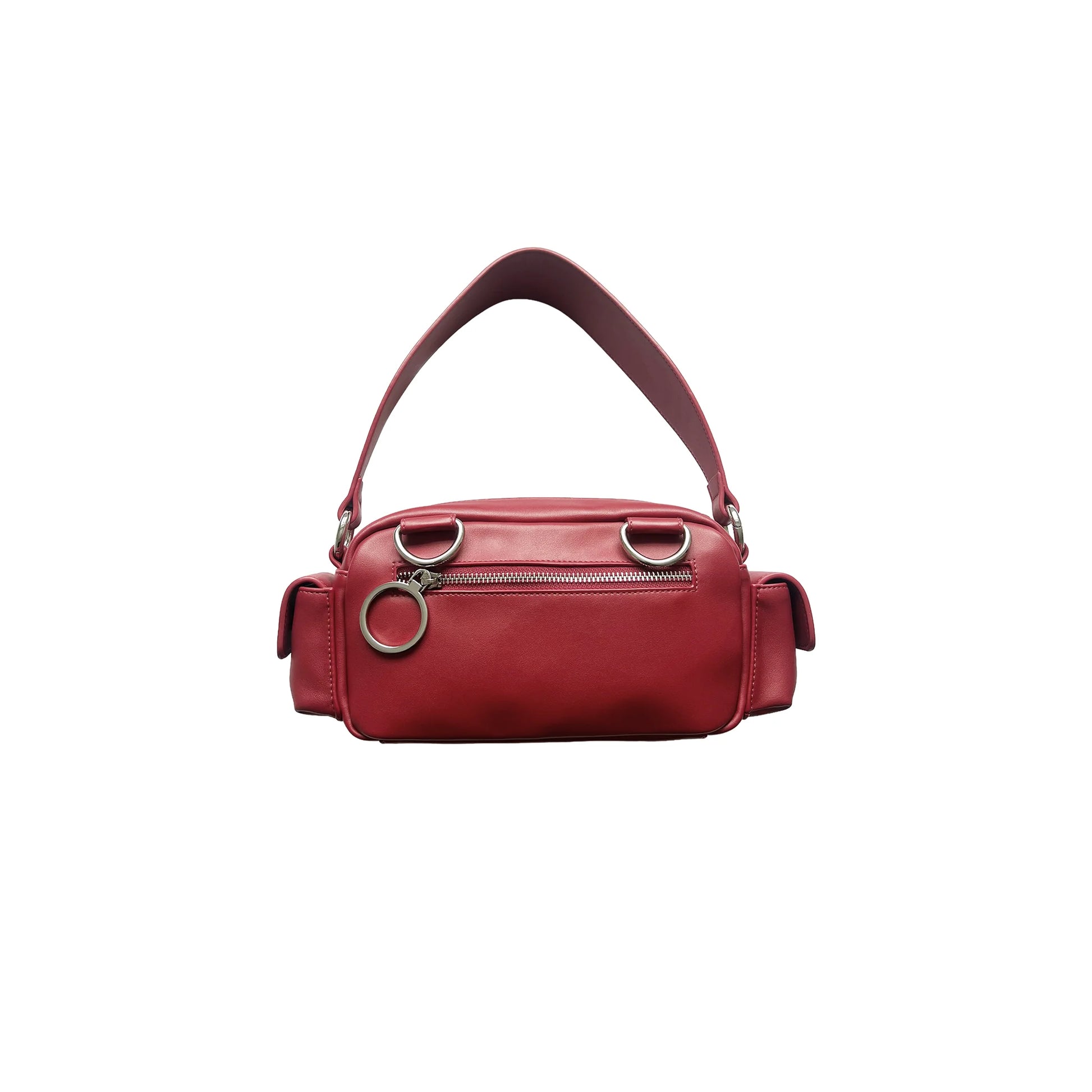Back view of the Adison Essential accessible shoulder bag showing metal attachment loops without straps