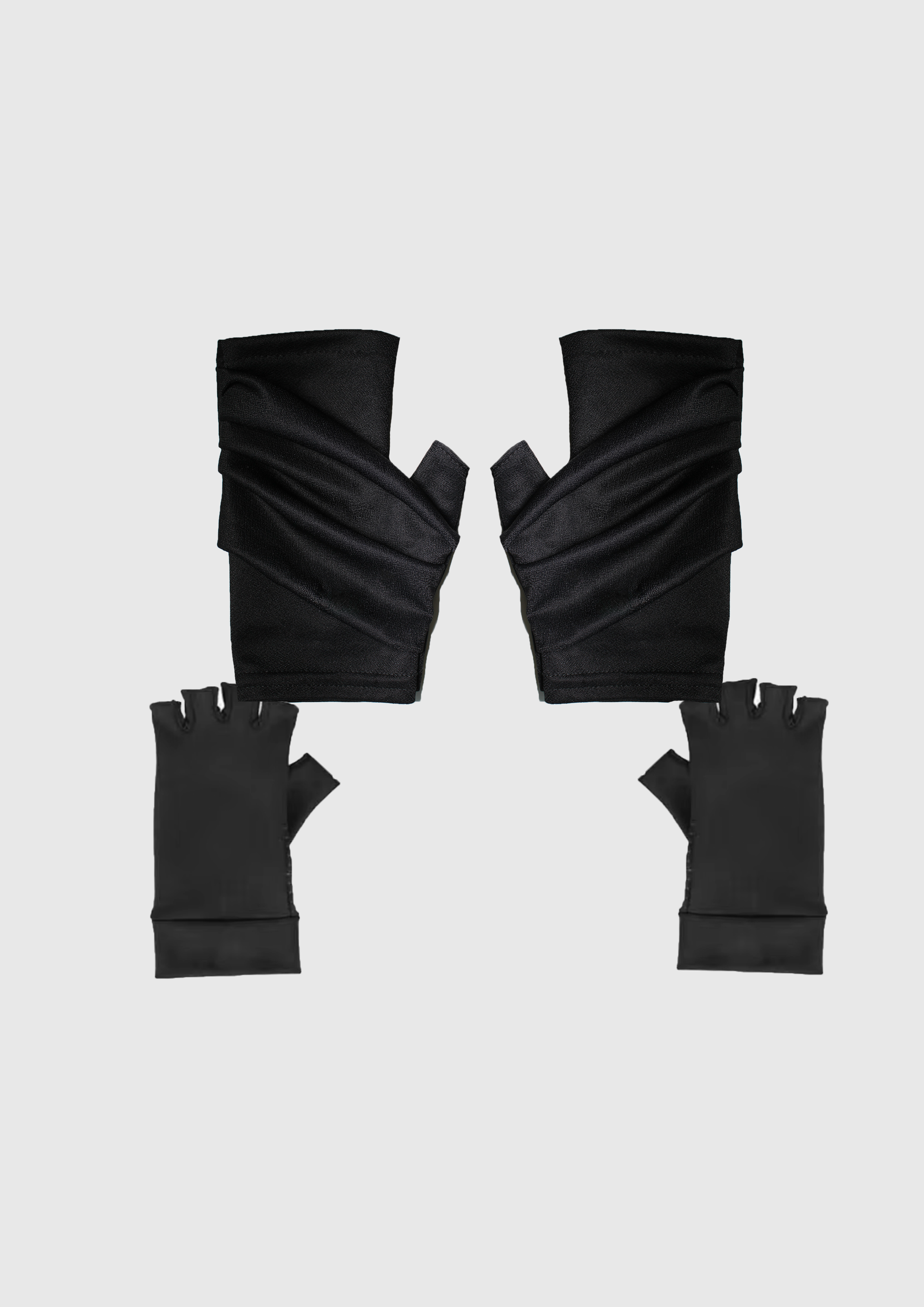 Black Ruched Compression Glove and Cover Set