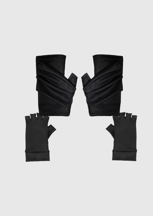 Black ruched compression glove and cover set (PRE-ORDER)